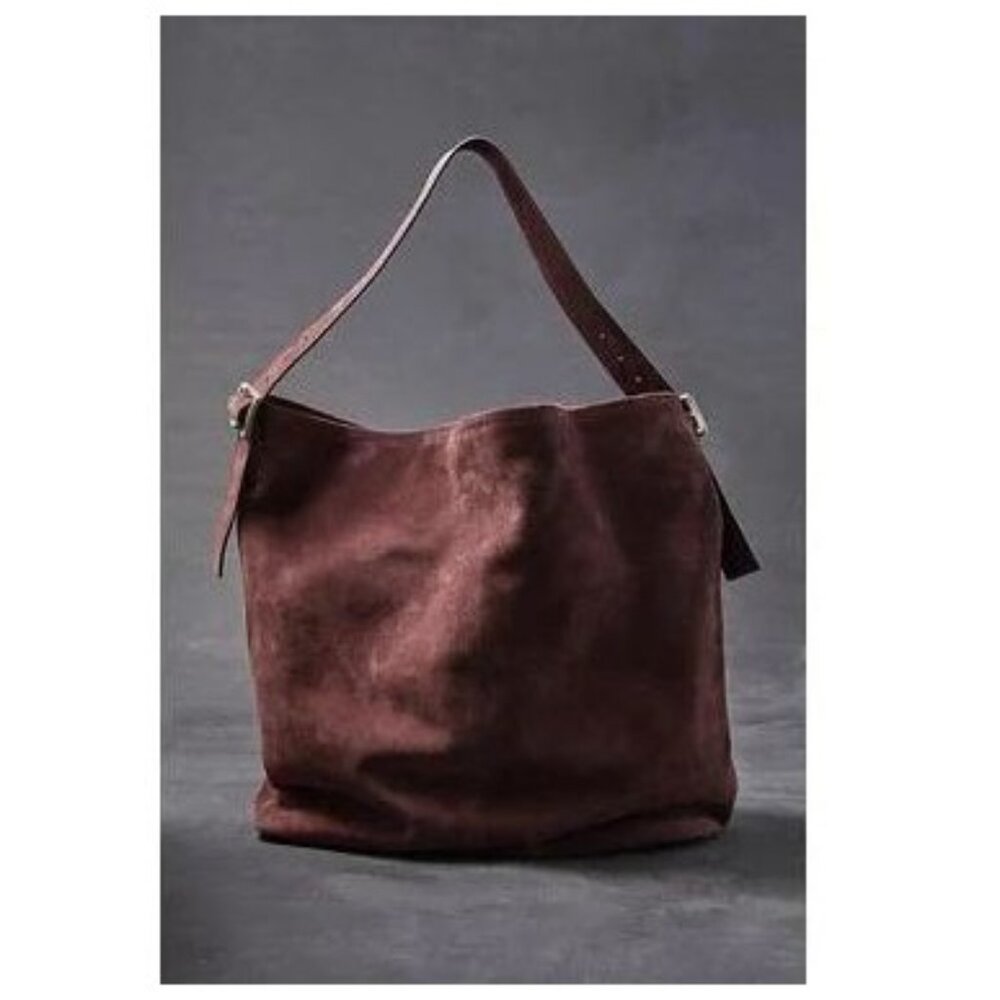Free People Brown Suede Hobo Tote